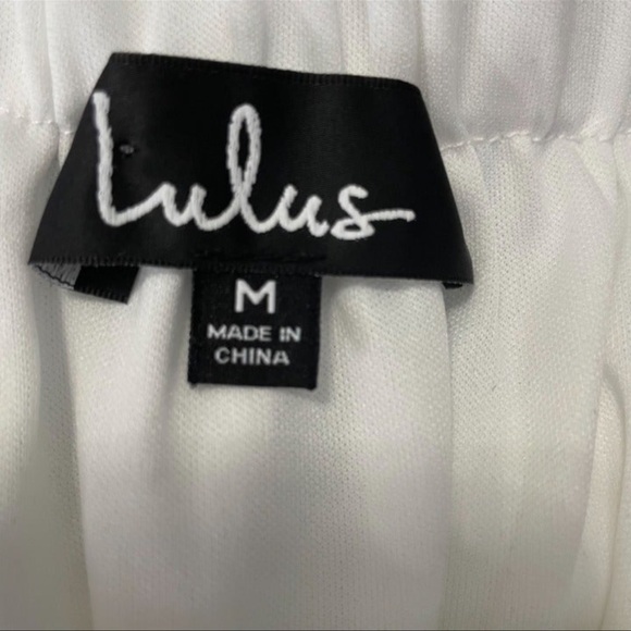 Lulu’s! White off shoulder all in one shorts romper! Flutter sleeves. - Picture 2 of 10